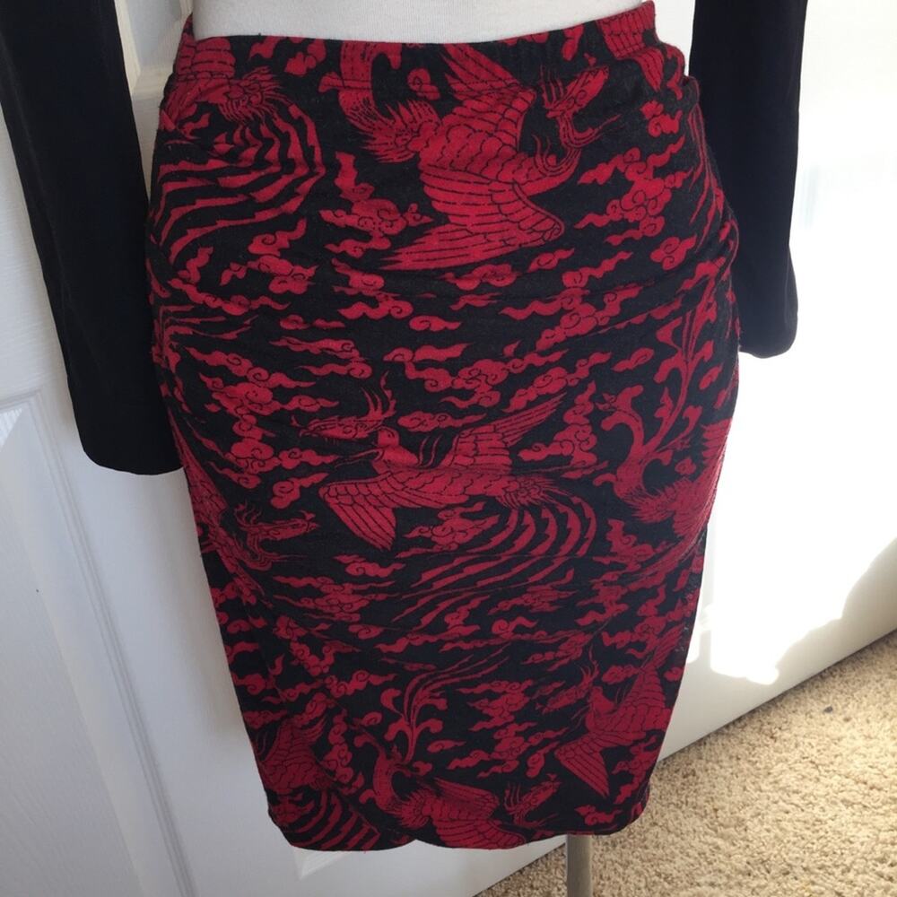 ISABEL DE PEDRO Pencil Skirt Asian Print